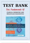 Test Bank For Tietz Fundamentals of Clinical Chemistry and Molecular Diagnostics, 8th Edition by Nader Rifai| 9780323935838| All Chapters 1-49| LATEST