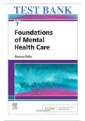 Test Bank for Foundations of Mental Health Care 7th Edition by Michelle Morrison (QUESTIONS AND MULTIPLE CHOICES) (ALL CHAPTERS COVERED) (GRADED A+) 