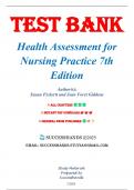 Test Bank For Health Assessment for Nursing Practice 7th Edition by Wilson, 9780323661195 (All Chapters 1-24)