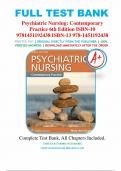 Test Bank for Psychiatric Nursing: Contemporary Practice 6th Edition (Ann Boyd, 2017), All Chapters | ISBN 9781451192438