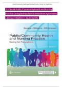 TEST BANK For Public / Community Health and Nursing Practice: Caring for Populations, 3rd Edition, Christine L. Savage, Verified Chapters 1 - 22, Complete Newest Version