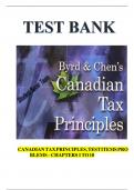  TEST BANK FOR CANADIAN TAX PRINCIPLES, TEST ITEMS PROBLEMS–CHAPTERS 1 TO 10