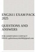 ENG2611 Exam pack 2025(Questions and answers)