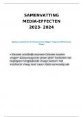 (20 op 20!) samenvatting media effecten: cursus+slides+notities