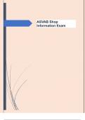 ASVAB Shop Information Exam  Questions with 100% Correct Answers