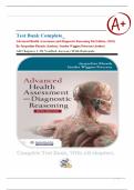 Complete Test Bank for Advanced Health Assessment and Diagnostic Reasoning 5th Edition,  By Jacqueline Rhoads and Sandra Wiggins Petersen isbn-9781284295306  All Chapters 1-18| Verified Answers 