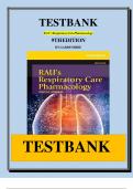 Test Bank for Rau’s Respiratory Care Pharmacology, 9th Edition By Gardenhire, ISBN-10:0323299687 | Complete Guide