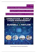 TEST BANK for Operations Management Creating Value Along the Supply Chain, 11th Edition by Russell and Taylor Verified Chapters 1-17, Complete