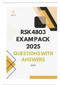 RSK4803 EXAM PACK 2025 - QUESTIONS & ANSWERS