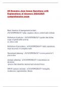 All Domains Jean Inman Questions with  Explanations of Answers 2024/2025  comprehensive exam Basic function of management include - ANSWER>>plan, organize, direct, control and evaluate