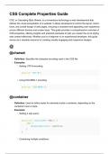 CSS Complete Properties Guide