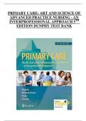 PRIMARY CARE: ART AND SCIENCE OF  ADVANCED PRACTICE NURSING - AN INTERPROFESSIONAL APPROACH 5TH EDITION DUNPHY TEST BANK