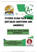 PYC1502 EXAM PACK 2025 [DETAILED QUESTIONS AND ANSWERS]