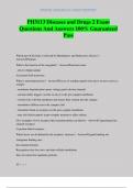 PH3113 Diseases and Drugs 2 Exam Questions And Answers 100% Guaranteed Pass