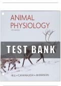 Test Bank for Animal Physiology 5th Edition by Richard Hill All Chapters Complete latest edition Q&A