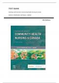 Test Bank For Stanhope and Lancaster's Community Health Nursing in Canada 4th Edition by Sandra A. MacDonald||ISBN NO:10,0323693954||ISBN NO:13,978-0323693950||All Chapters||Complete Guide A+