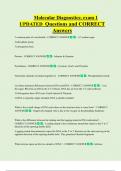 Molecular Diagnostics; exam 1 UPDATED Questions and CORRECT  Answers