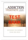 Test Bank for Addiction Treatment, 3rd Edition, Katherine van Wormer, Diane Rae Davis_answered