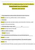 NR546 NR 546 Psychopharmacology for the Psychiatric-Mental Health Nurse Practitioner 2025/2026 COMPLETE FREQUENTLY MOST TESTED QUESTIONS WITH COMPLETE SOLUTION /GET IT 100% ACCURATE!(Graded A+)