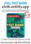 TEST BANK FOR ZUMDAHL CHEMISTRY 10TH EDITION (Complete Test Bank with Questions and Answers)