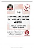 ETH306W EXAM PACK 2025 {DETAILED QUESTIONS AND ANSWERS}