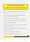 Learn2Serve Food Manager Certification – Notes Updated 2025