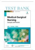 Test Bank for Medical-Surgical Nursing: Concepts & Practice 3rd Edition by Susan C. deWit (Complete Guide) (All Chapters Covered) (Graded A+) 