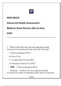 NGR 6002C (UF) Advanced HA Midterm Exam Review Qns & Ans 2025