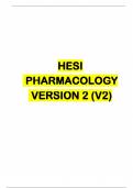 HESI PHARMACOLOGY VERSION 2 (V2)