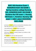 NUR 160-Hondros Exam 1, HONDROS NUR 160 EXAM 1, Spring hondros college Nursing 160, HONDROS NUR 160 EXAM 1, Hondros Nur160 exam 1, Nursing 160-Exam 1, Hondros- Nursing 160 exam 1 | Q&A Latest 2024/2025 | 100% PASS