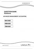 QUESTION BANK Questions ADVANCED MANAGEMENT ACCOUNTING MAC/NMA/ZMA4861/2024 MAC4861