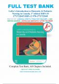 Test Banks For Leifer's Introduction to Maternity & Pediatric Nursing in Canada 1st Edition by Gloria Leifer; Lisa Keenan Lindsay ISBN 9781771722049 Chapter 1-33 | Complete Guide A+