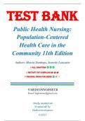 Test bank - public health nursing: Population-Centered Health Care in the Community 11th edition (Stanhope,2024), 9780323882828 | All Chapters 1-41