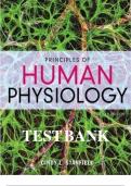 Test Bank for Principles of Human Physiology 6th Edition by Cindy Stanfield   (Complete Guide) (All Chapters Covered) (Graded A+) 