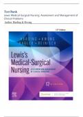 Test Bank For Lewis Medical-Surgical Nursing: Assessment and Management of Clinical Problems 12th Edition ( Harding & Kwong, 2022) All Chapters 1-69| Latest Edition 