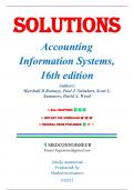 Solutions for Accounting Information Systems, 16th Edition Romney (All Chapters included)