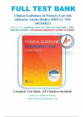 Test Bank For Clinical Guidelines in Primary Care 4th Edition by Amelie Hollier, A+ guide.