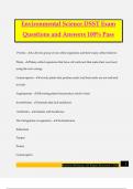 Environmental Science DSST Exam Questions and Answers 100% Pass