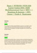 Exam 1: NUR2356 / NUR 2356 (Latest Update 2025 / 2026) Multidimensional Care I / MDC 1 | Questions & Answers | 100% Correct | Grade A - Rasmussen