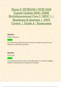 Exam 2: NUR2356 / NUR 2356 (Latest Update 2025 / 2026) Multidimensional Care I / MDC 1 | Questions & Answers | 100% Correct | Grade A - Rasmussen