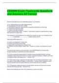  CESSWI Exam Flashcards Questions and Answers All Correct 