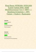 Final Exam: NUR2356 / NUR 2356 (Latest Update 2025 / 2026) Multidimensional Care I / MDC 1 | Questions & Answers | 100% Correct | Grade A - Rasmussen