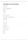 Calculation of Drug Dosages