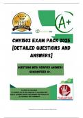 CMY1503 EXAM PACK 2025 [DETAILED QUESTIONS AND ANSWERS]