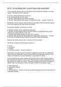 MTTC 103 ELEMENTARY QUESTIONS AND ANSWERS