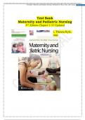 Test Bank for Maternity and Pediatric Nursing, 5th Edition. by Susan Ricci, Terri Kyle, Susan Carman. All Chapters Covered| 100% verified Answers| Latest Edition 2025| ISBN-