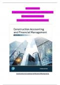 SOLUTION MANUAL For Construction Accounting and Financial Management, 4th Edition Steven J. Peterson |All Chapters (1 - 18)| Complete Newest Version 2024/2025 A+