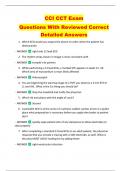 CCI CCT Exam   Questions With Reviewed Correct  Detailed Answers 