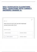 WGU C839V5/D334 ALGORITHMS DRILL (QUESTIONS WITH CORRECT ANSWERS) GRADED A+