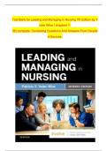 Test Bank for Leading and Managing in Nursing 7th Edition by Patricia S. Yoder-Wise ISBN 9780323449137 Chapter 1-31 |Complete Guide A+ with questions and answers.